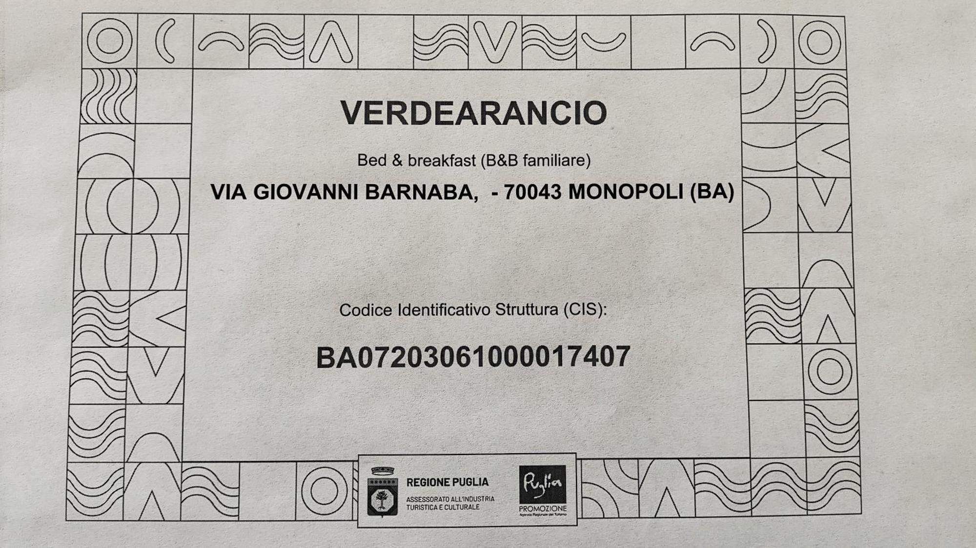 מונופולי B&B Verdearancio מראה חיצוני תמונה